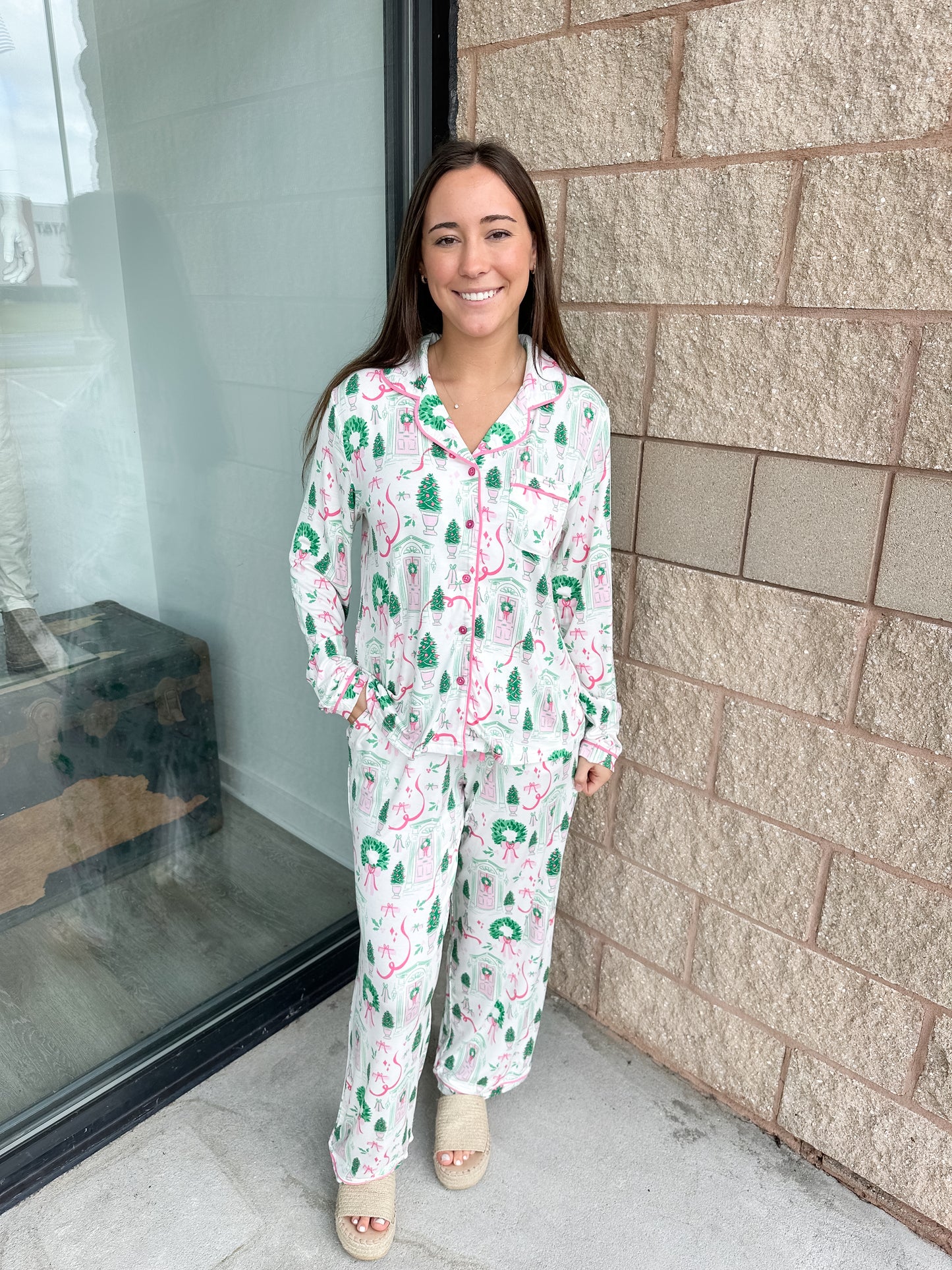 MS Charlotte PJ Pant Set - Home For Christmas