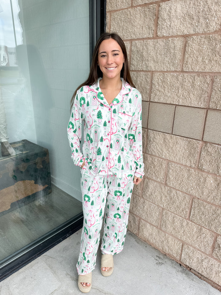 MS Charlotte PJ Pant Set - Home For Christmas