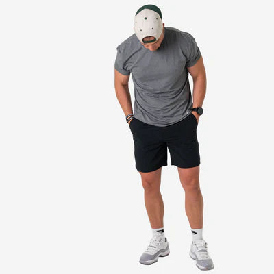 Burlebo Men’s S26 5.5” Everyday Short - Matte Black - Retro Duck Camo Pocket