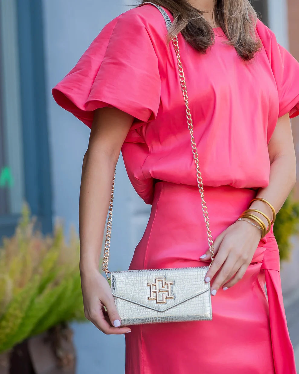 CH Carlington Clutch/Crossbody- Silver EC