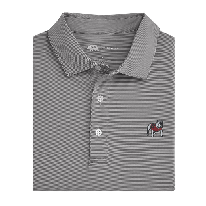 Onward Reserve UGA Hairline Stripe Standing Bulldog Polo -  Nine Iron