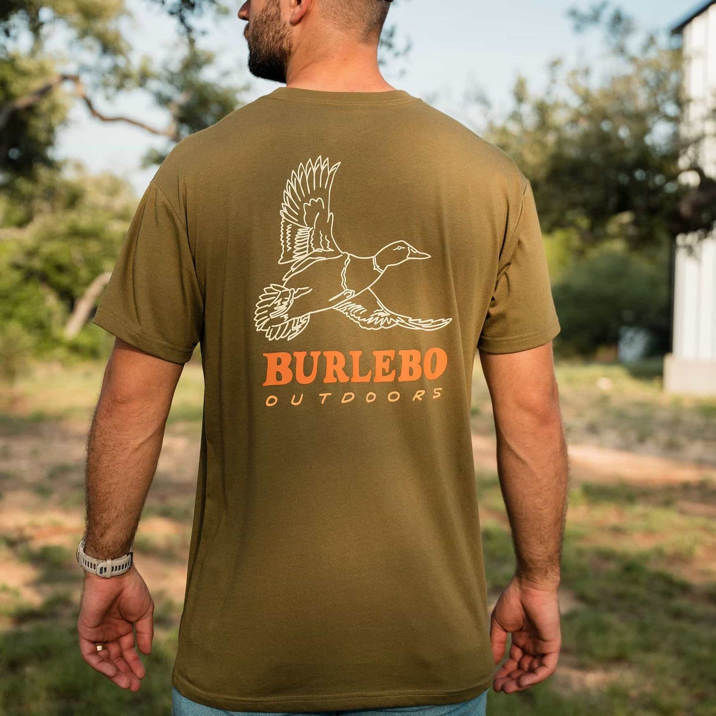 Burlebo Men’s S/S T-Shirt- Duck Wild - Hunter Green