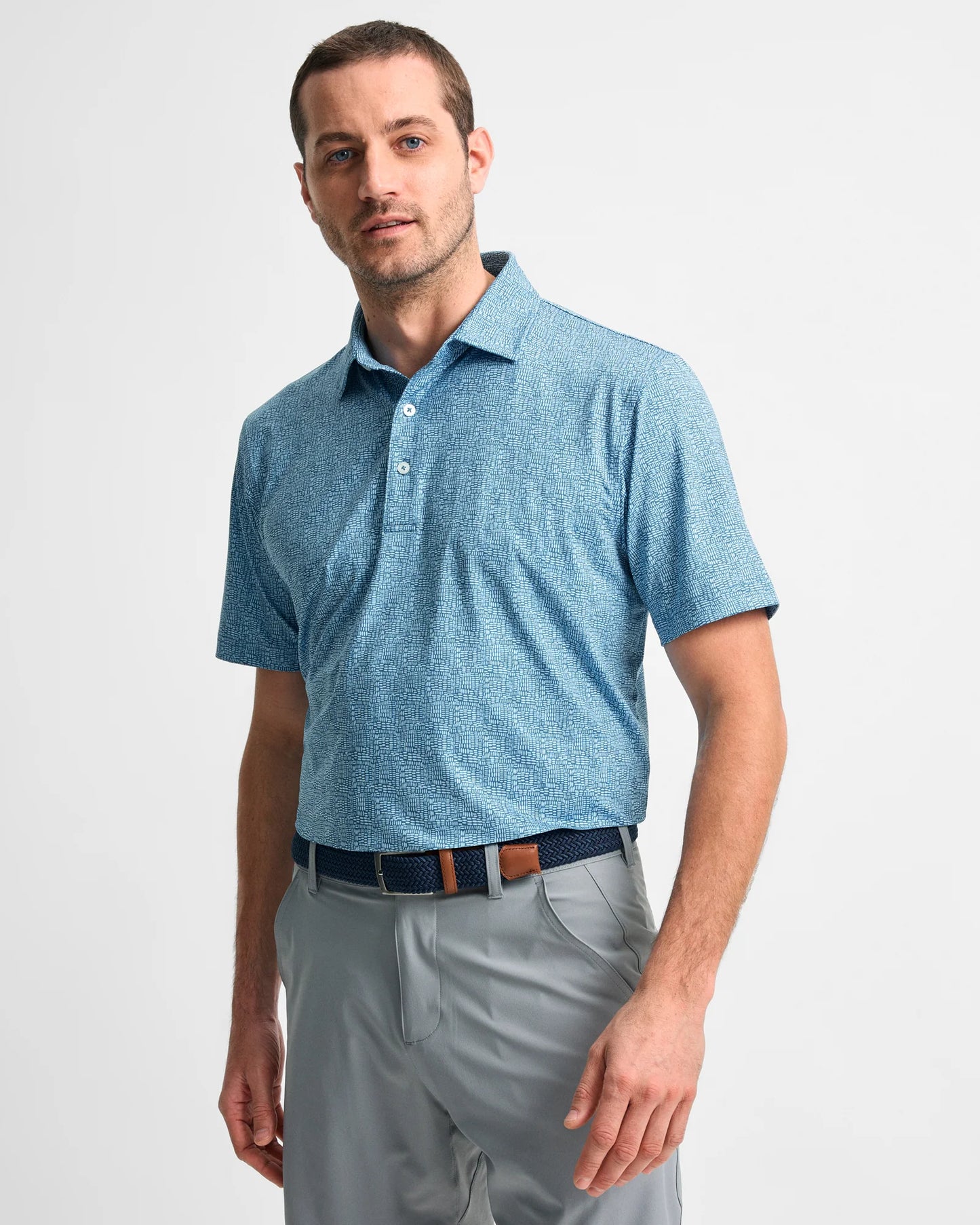 Genteal Spring ‘25 Printed Performance Polo - Tibbets