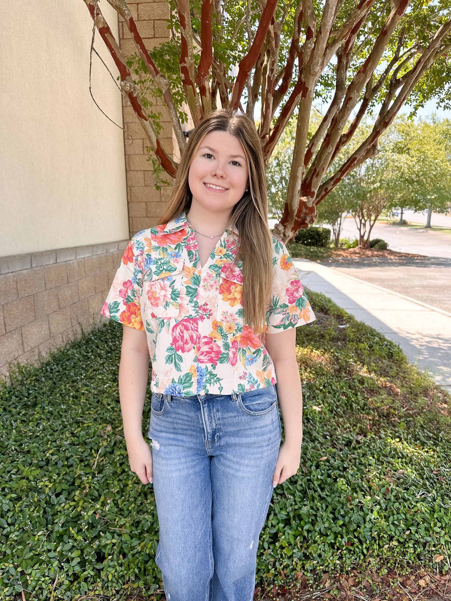 Angela Denim Top