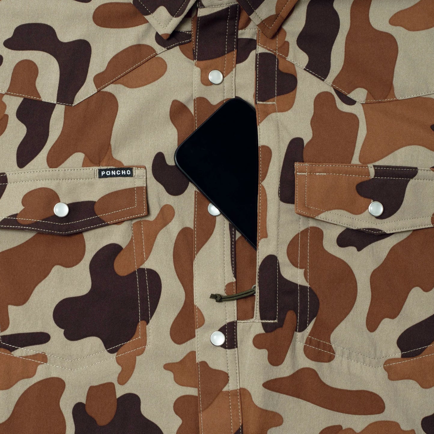 Poncho Men’s “The Paloma” S/S Regular Shirt - Duck Camo