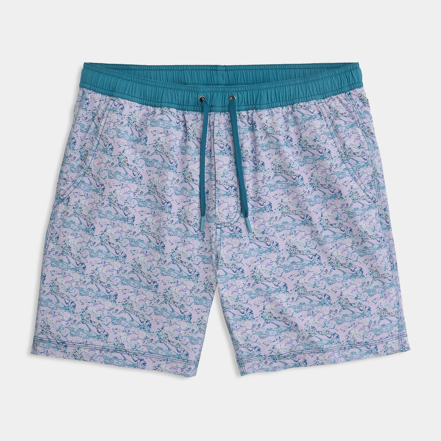 Genteal S26 Marina Performance Swim Shorts - Purple Shoreline Catch