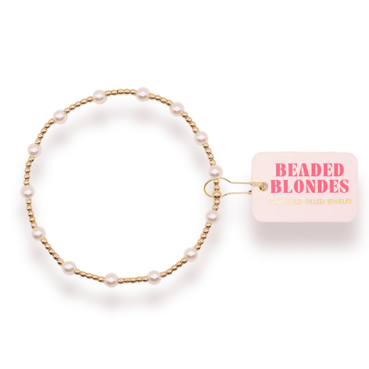 Beaded Blondes June Pearl Bracelet