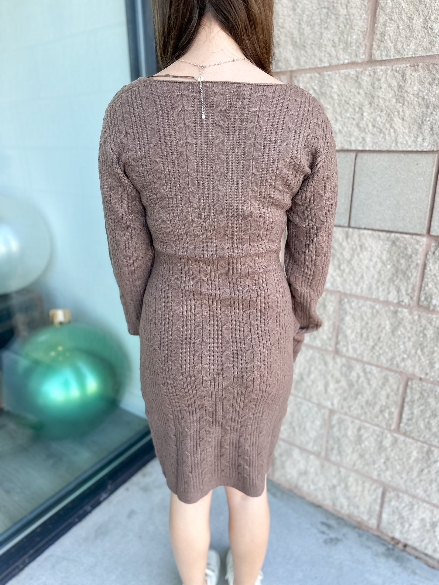 Valerie Cable Knit Wrap Dress