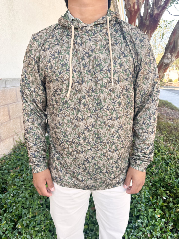 S. Casanova Turkey Track Camo/Olive Green Reversible Hoodie