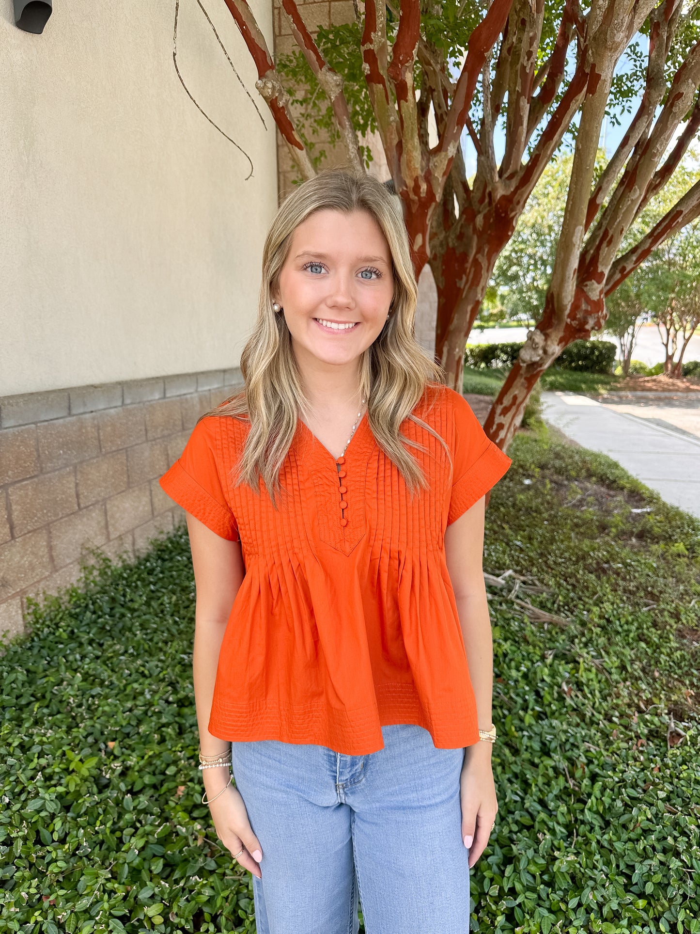 Charlotte Pleated Top