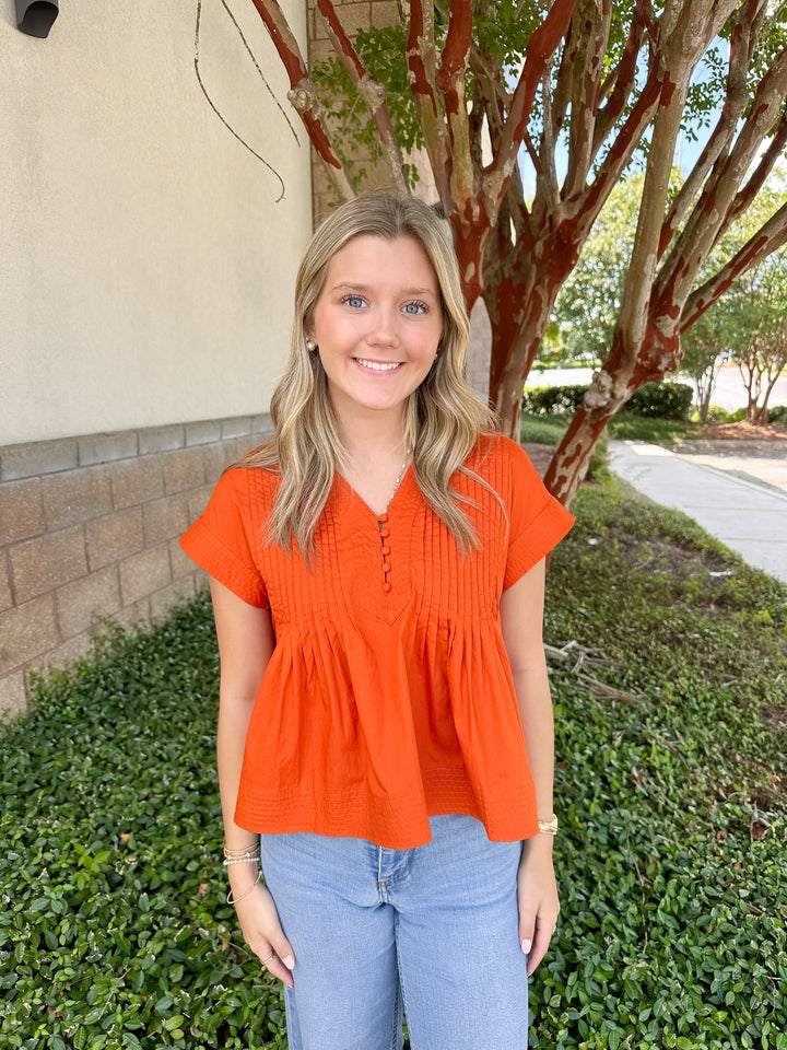 Charlotte Pleated Top