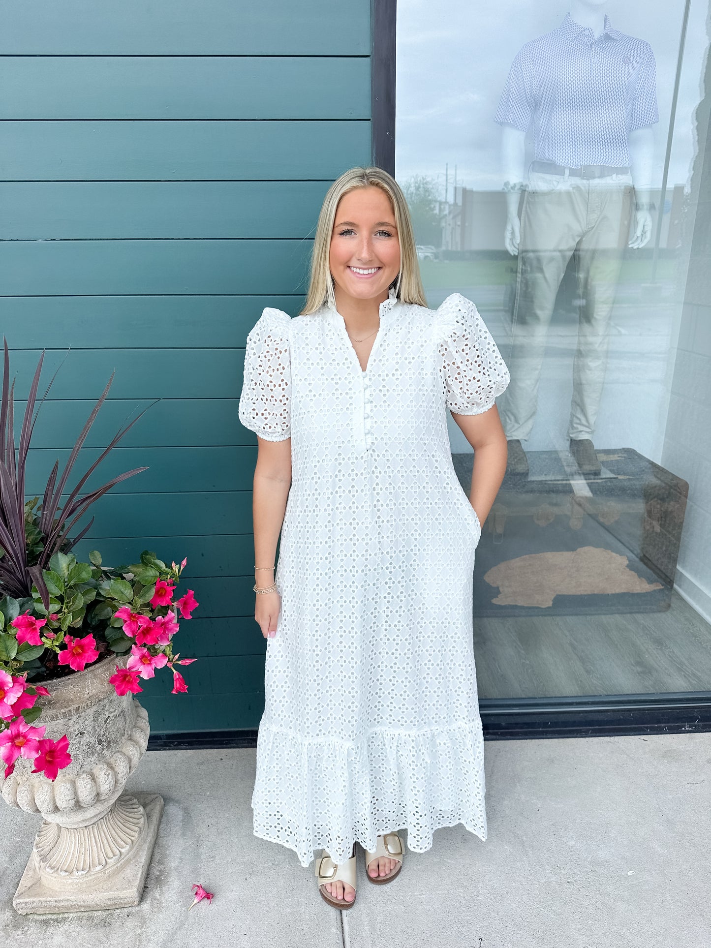 Elise Eyelet Maxi Dress