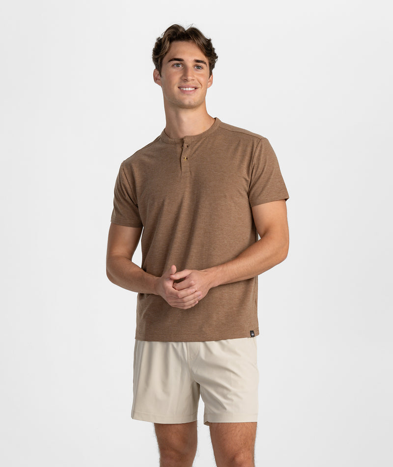 SSCO Men’s Max Comfort Henley SS - Walnut