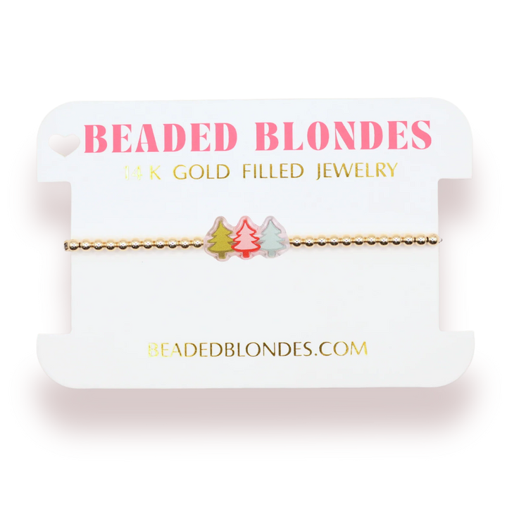 Beaded Blondes - Tree Trio Gold