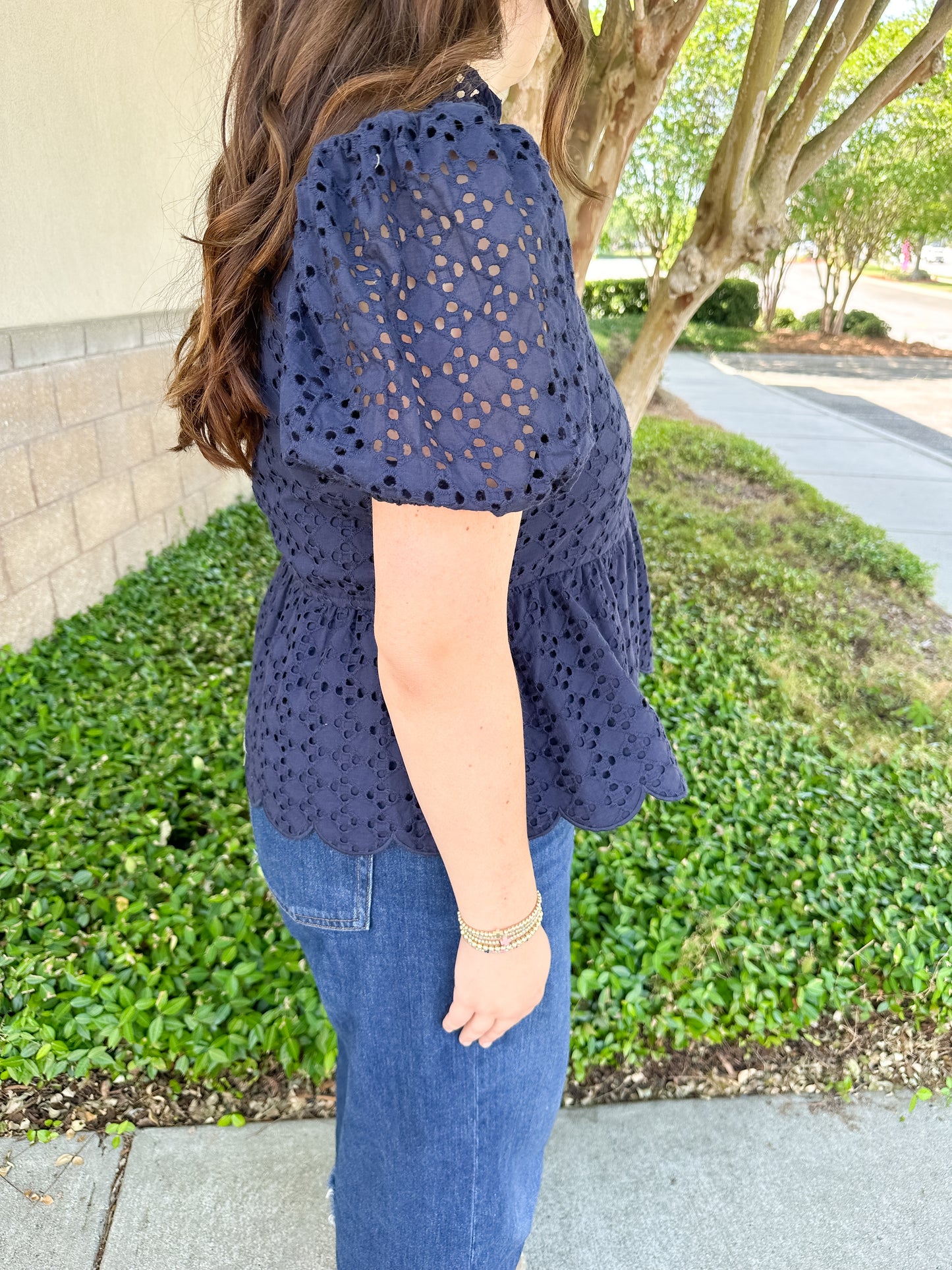 Elise Eyelet Top