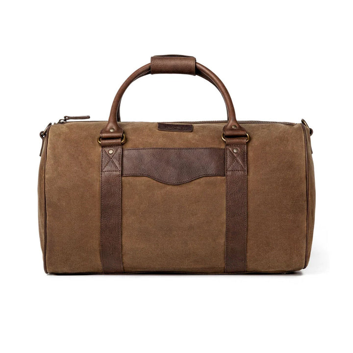 Mission Mercantile Campaign Waxed Canvas Medium Field Duffle Bag - Smoke Brown