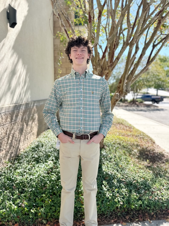 S. Casanova F25 Maxwell Check Button Down - Gentry