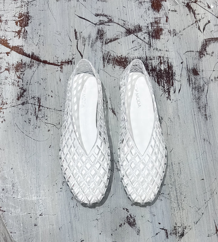 Ashley Jelly Flats - Clear