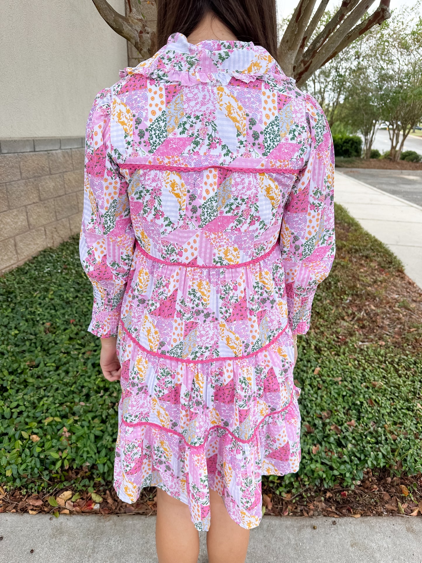 Allison Dress - Pink Quilt