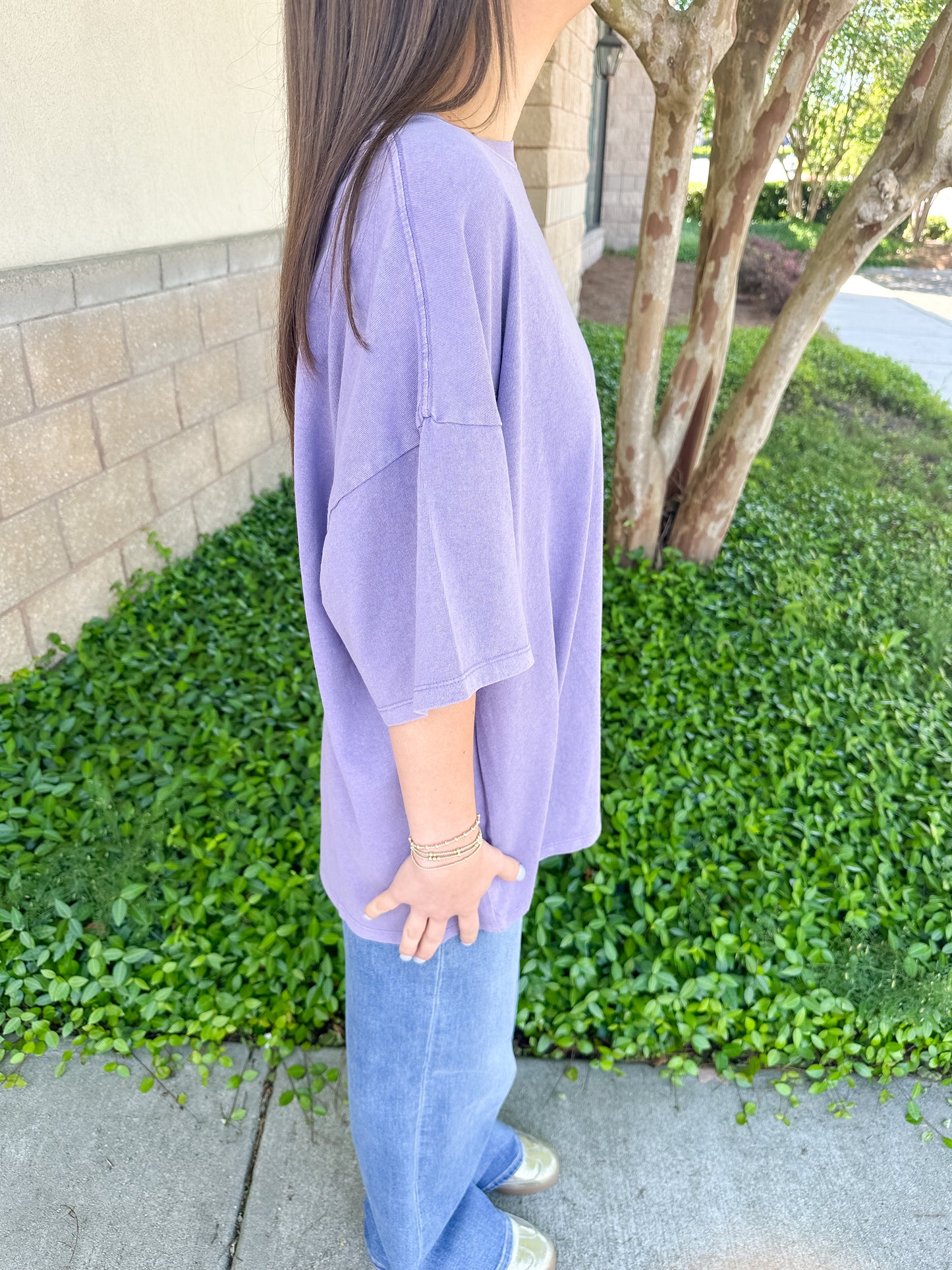 Hana Basic Tee - Dusty Purple