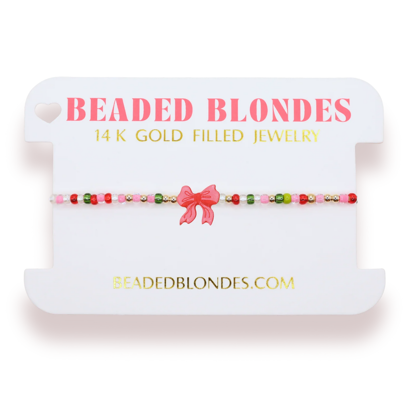 Beaded Blondes - Red Bow Sprinkle