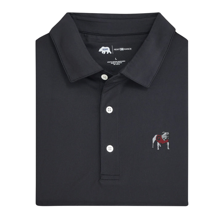 Onward Reserve UGA Standing Bulldog Solid Performance Polo - Black