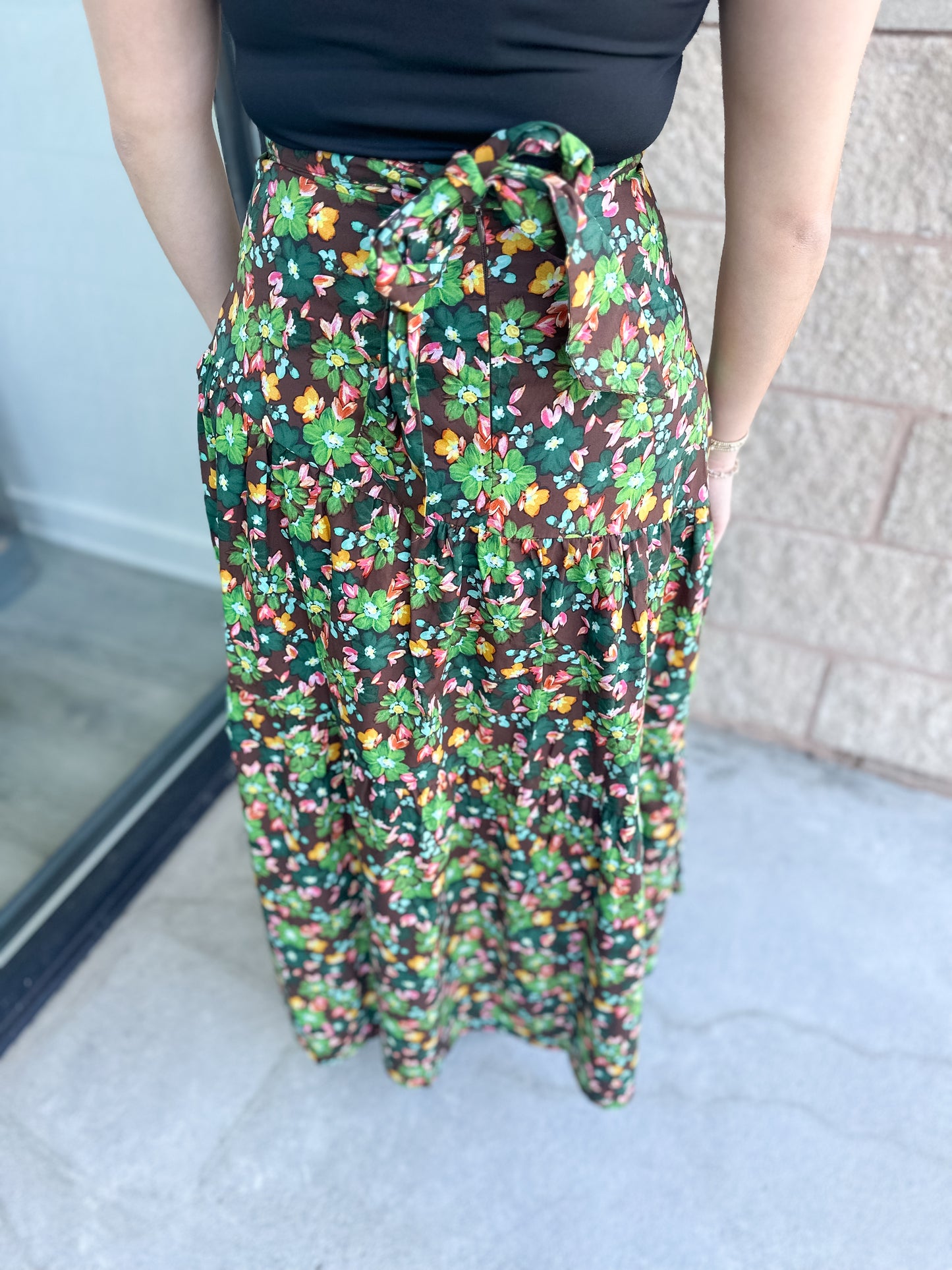 Sarah Tie Maxi Skirt