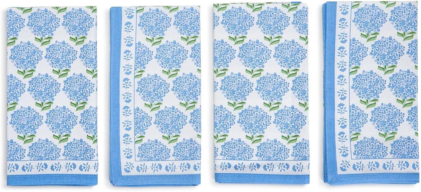 Two’s Company Cloth Napkin Set - Hydrangea