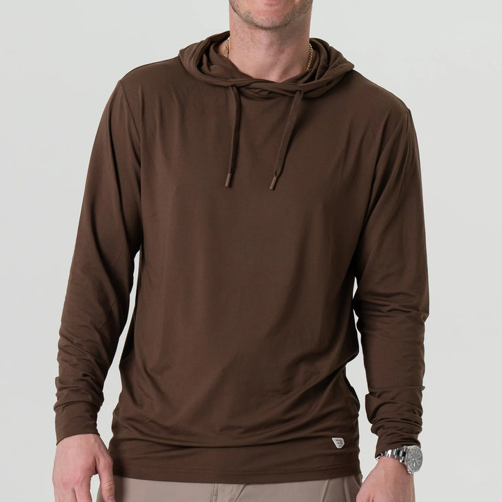Burlebo Men’s Performance Hoodie - Heather Brown