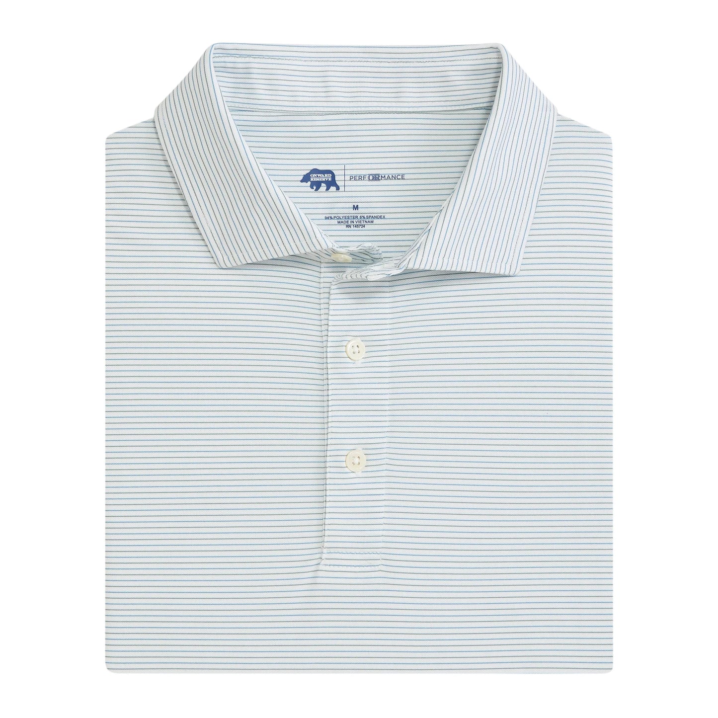 Onward Reserve Tour Stripe Performance Pique Polo - Mallard Green