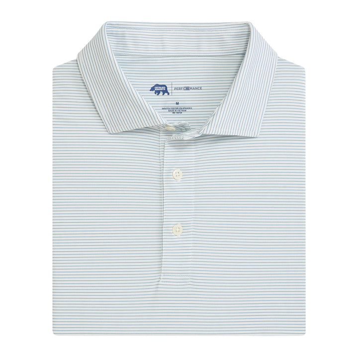 Onward Reserve Tour Stripe Performance Pique Polo - Mallard Green