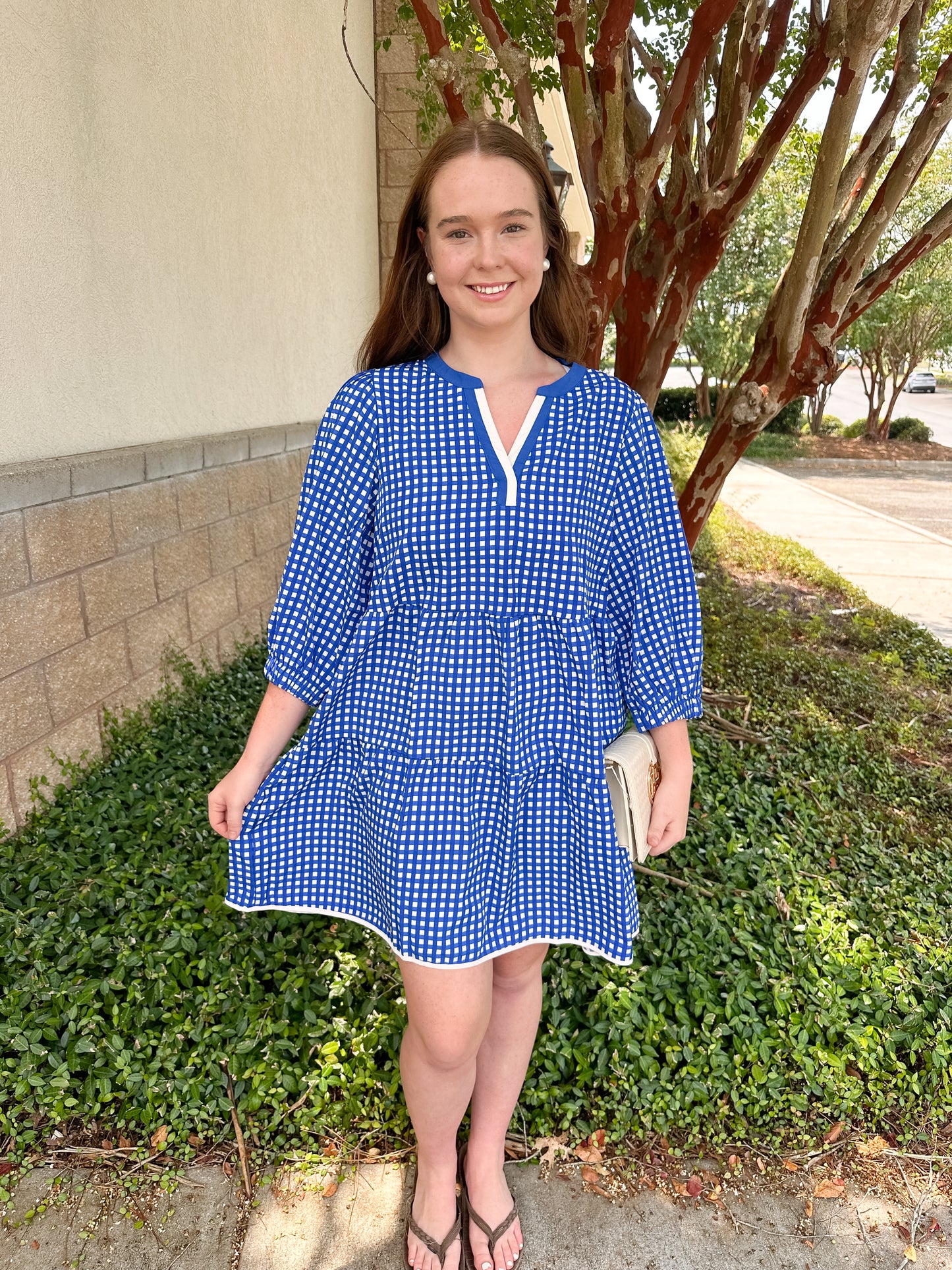 Cooper Dress - Gingham Blue