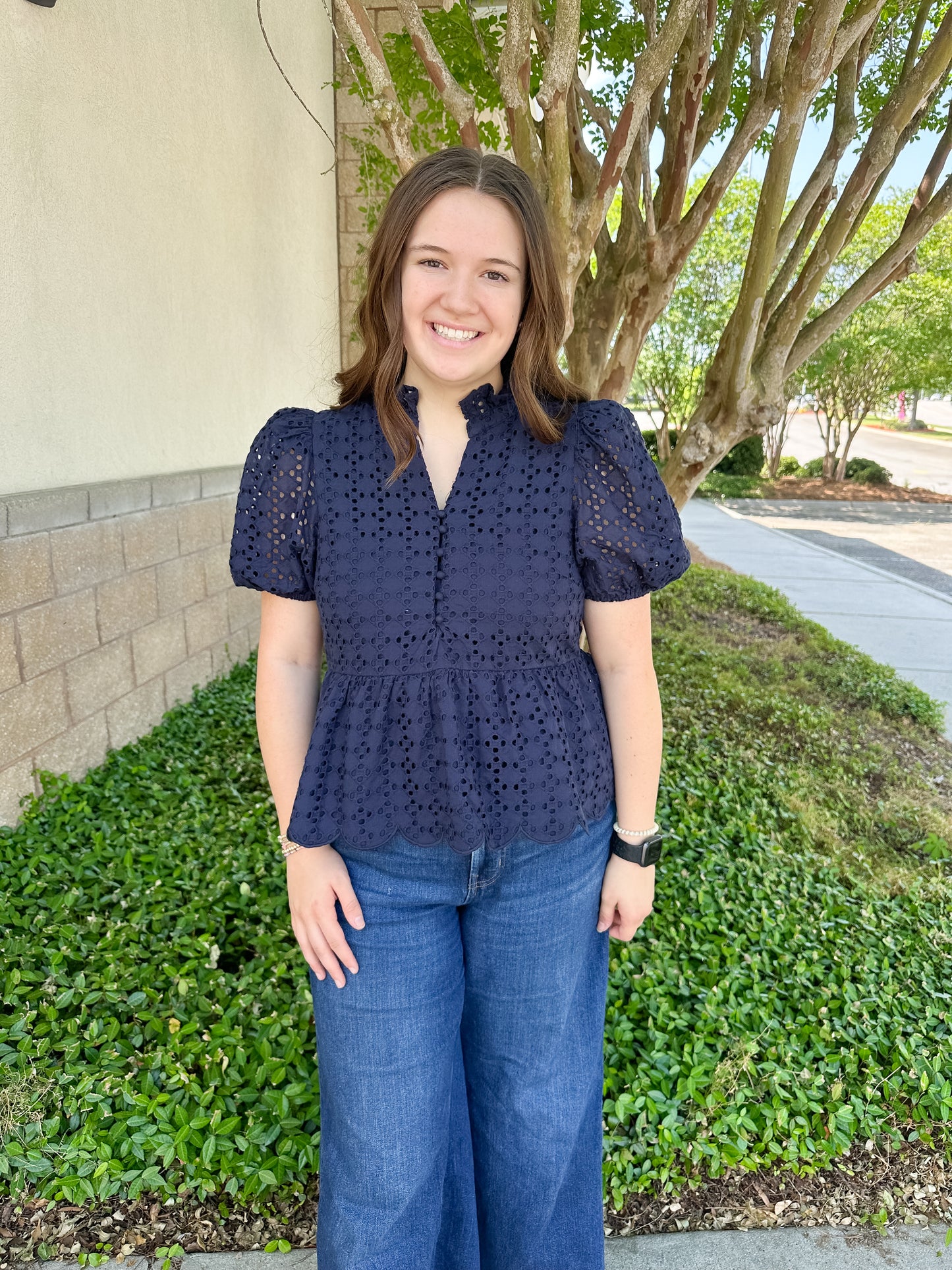 Elise Eyelet Top