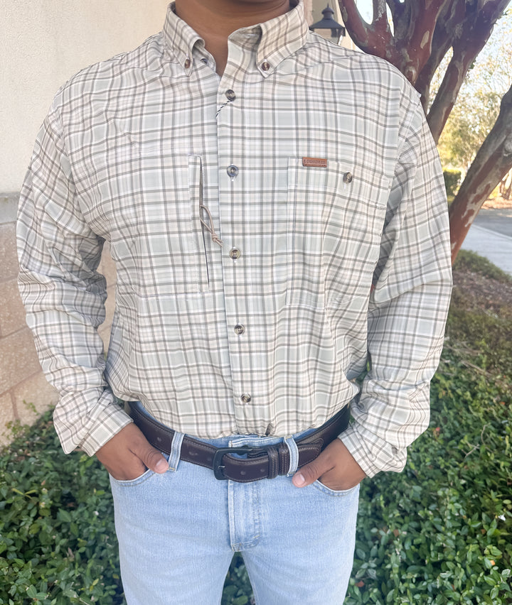 S. Casanova Vented Sportsman Button Down - Woodland Mist