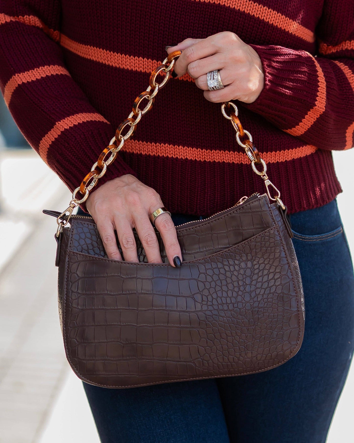 CH Charlee Crossbody Chocolate EC