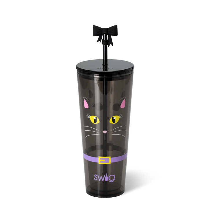 Swig Plastic Tumbler 24oz - Boo Crew Cat
