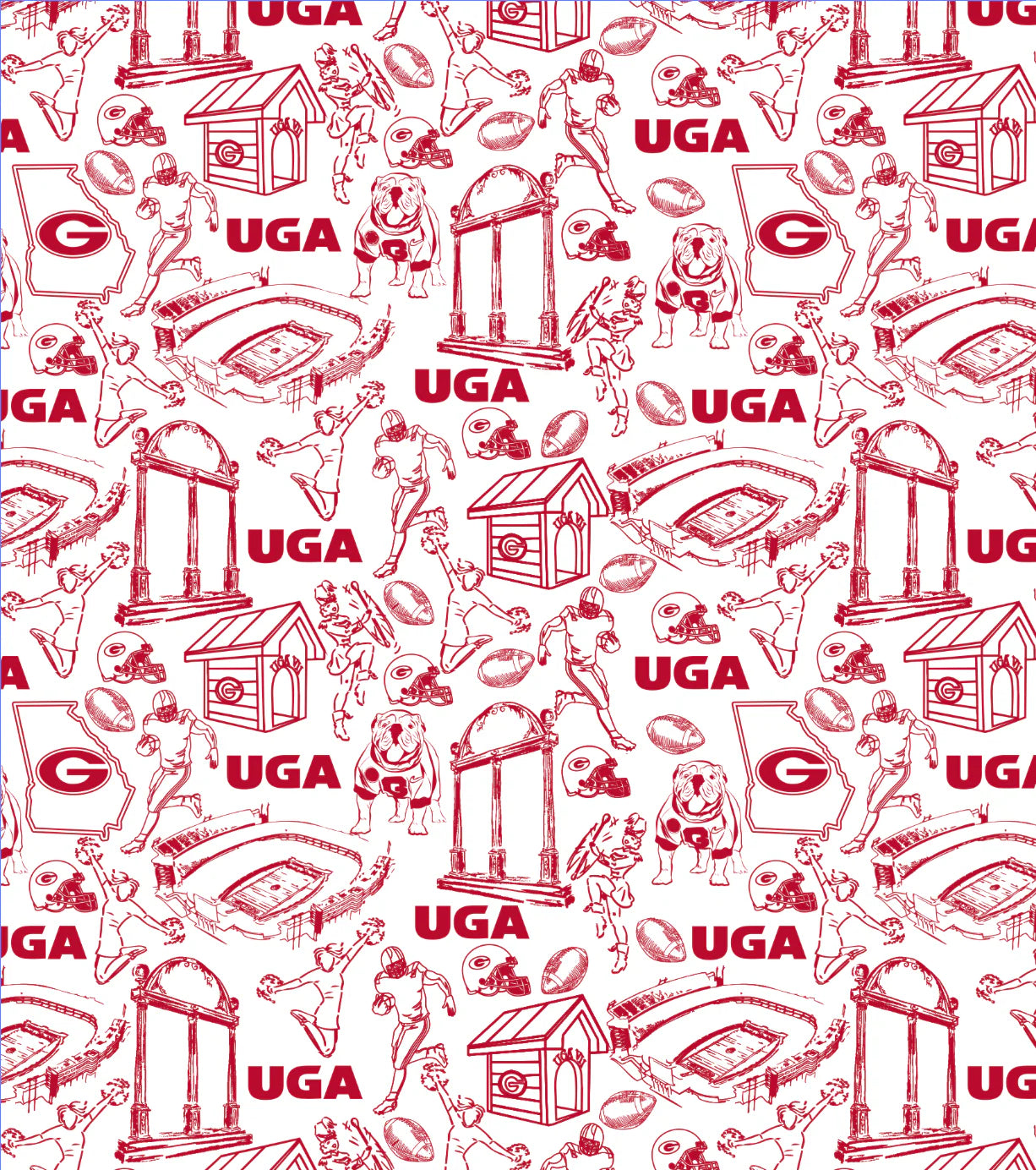 Onward Reserve UGA Georgia Icons Printed Performance Polo - Dawgs