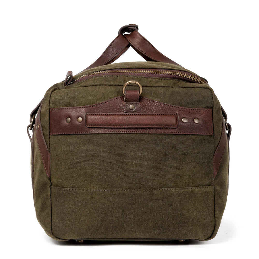 Mission Mercantile Campaign Waxed Canvas Medium Duffle Bag - Smoke Forest