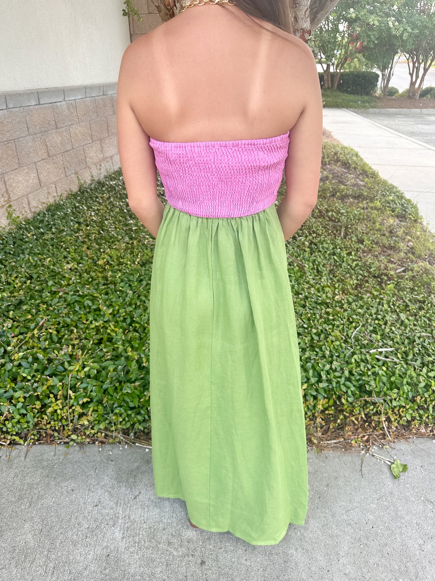 Hailey Colorblock Maxi Dress - Purple