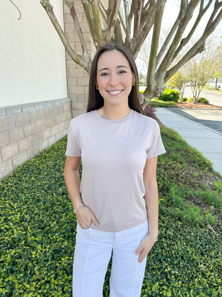 Gale Crew Top - Taupe