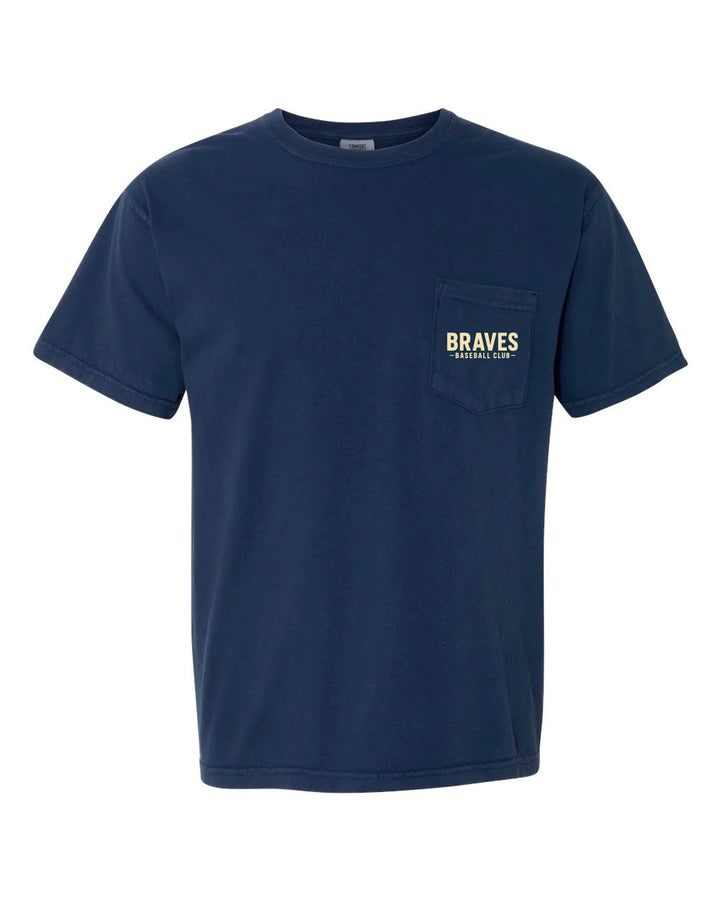 CB Braves Baseball Club Pocket T-Shirt - Navy