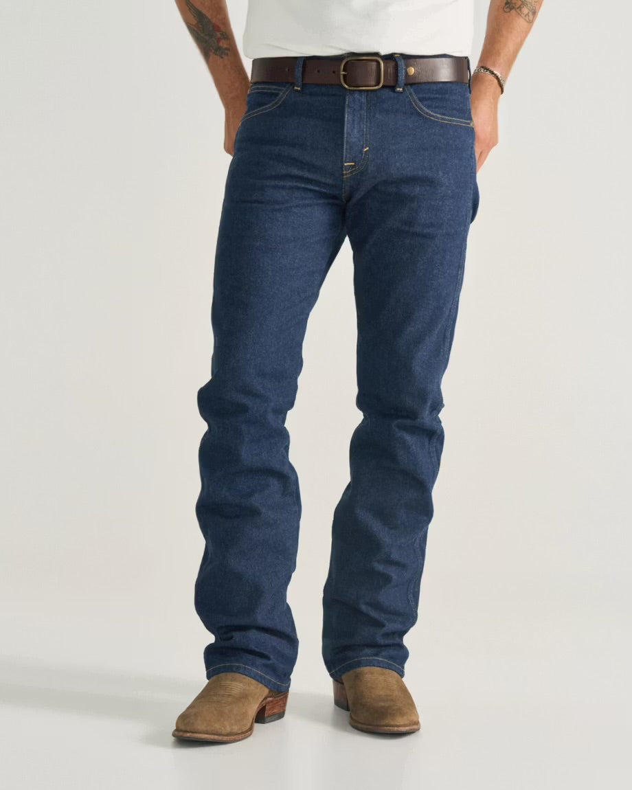Tecovas Men’s Modern Bootcut Heritage Denim - Dark Blue
