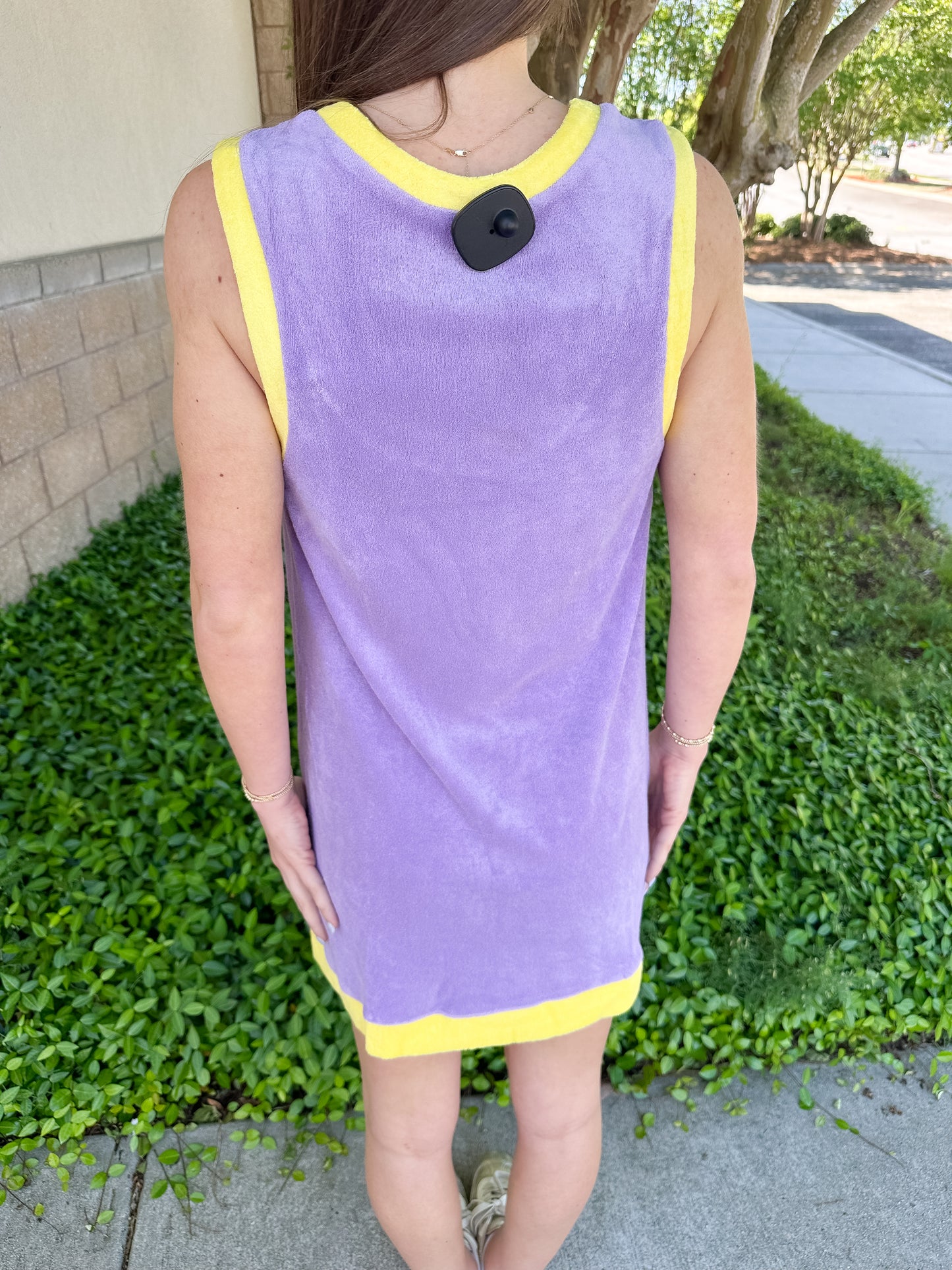 Francine Dress - Purple & Yellow