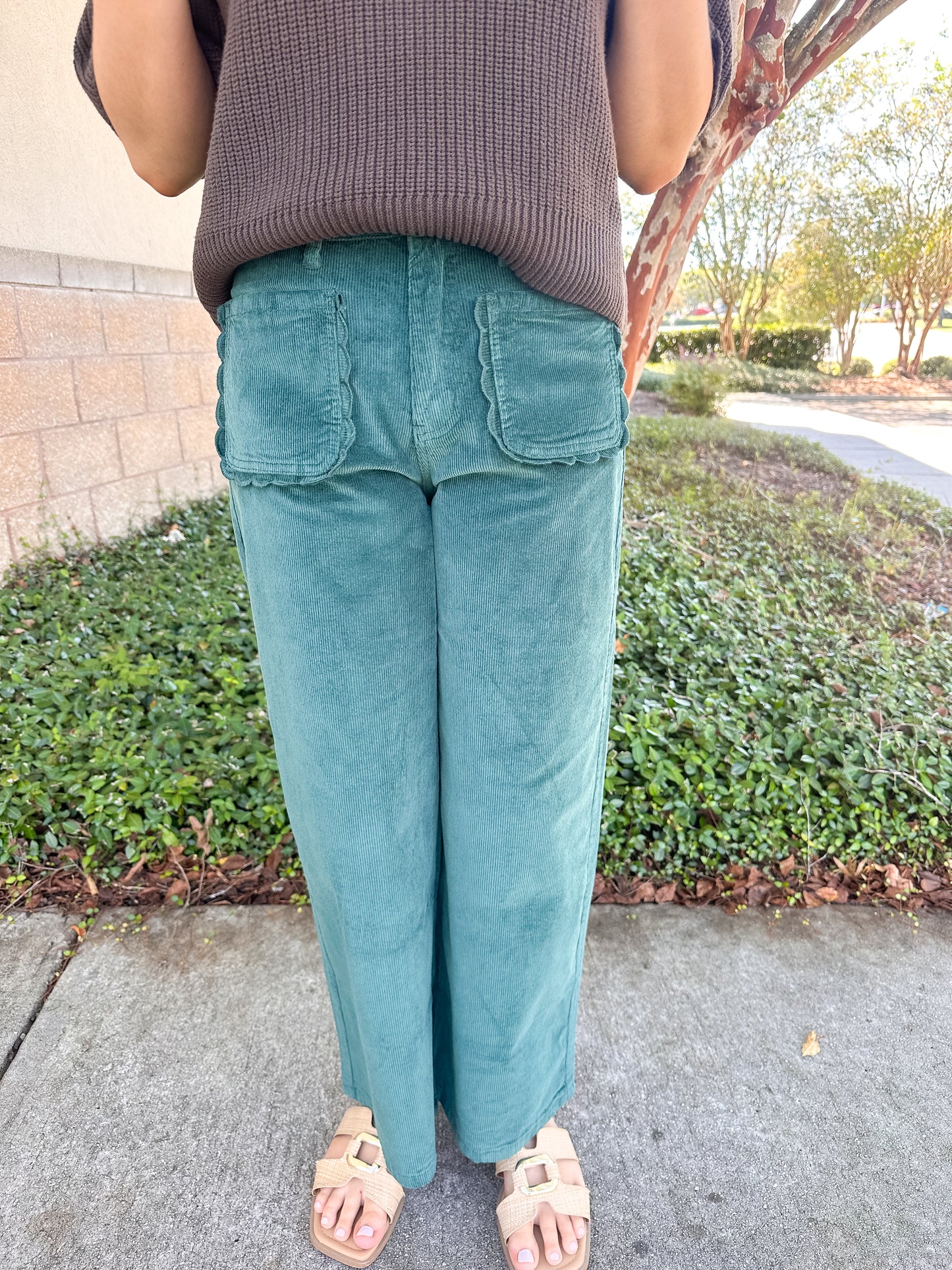 Abby Corduroy Pants - Green