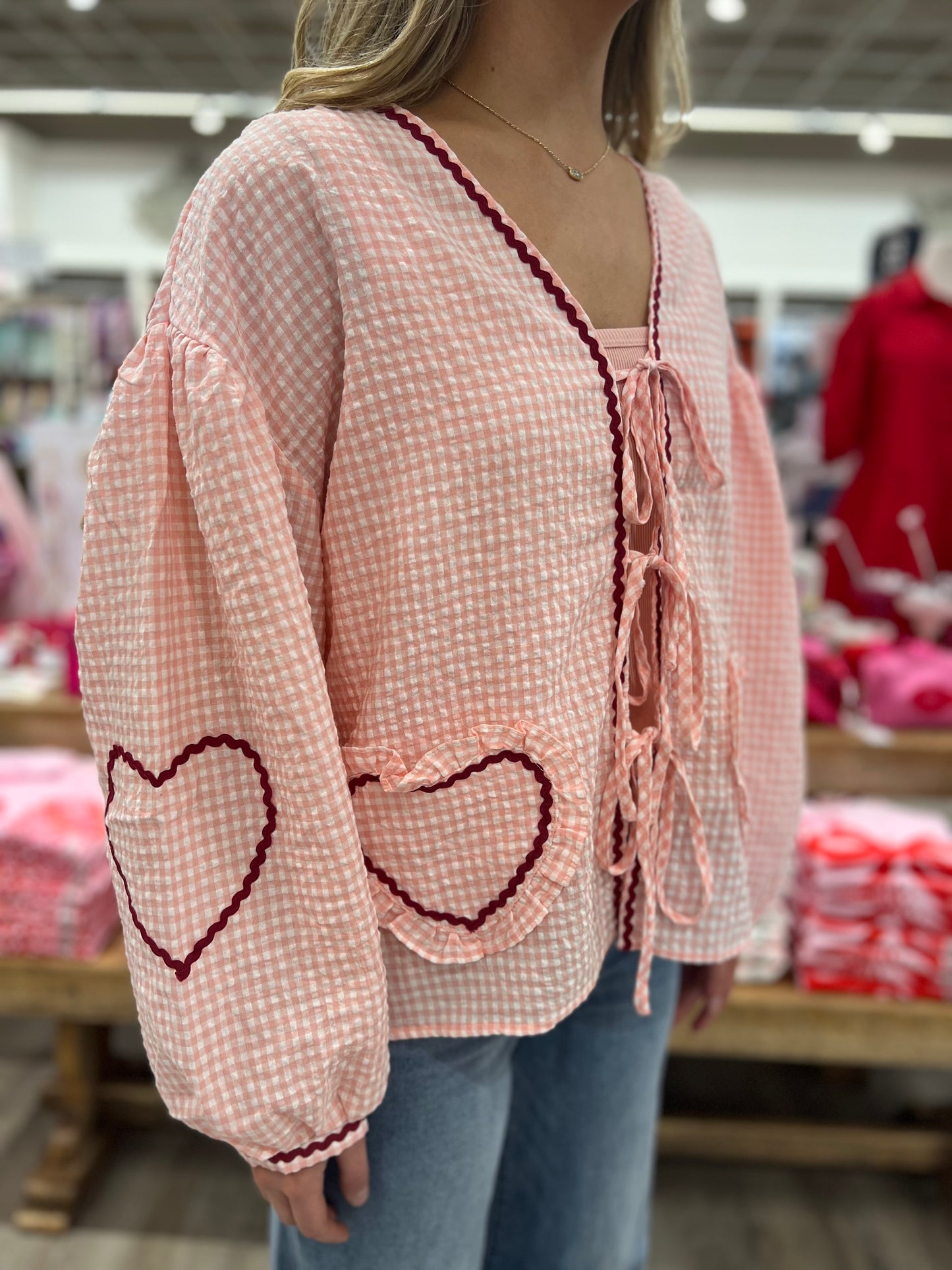 Julie Heart Long Sleeve Top