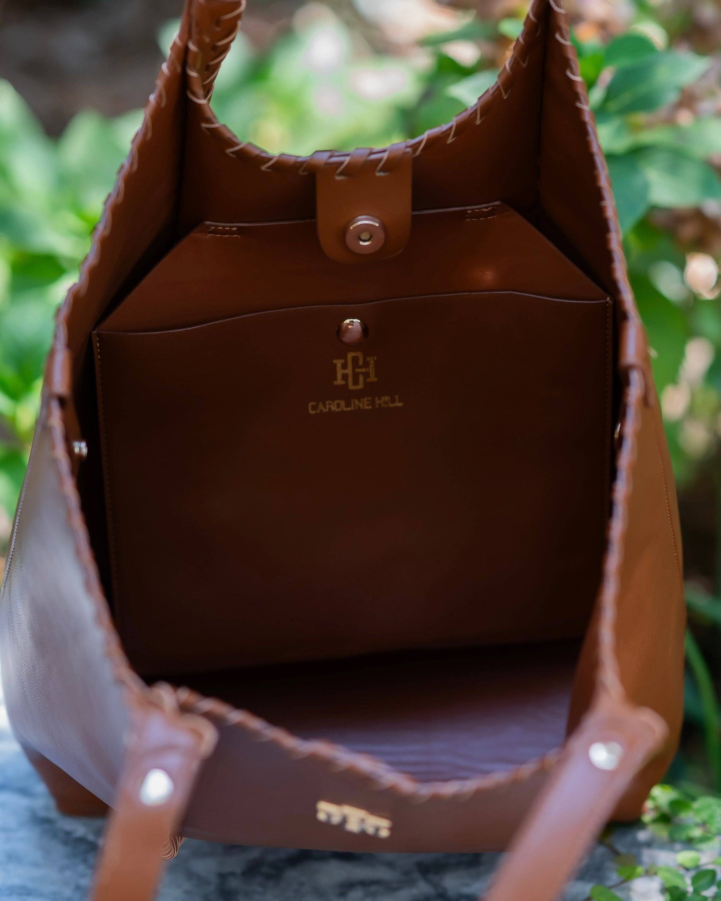 CH Emory Whipstitch Tote D Chocolate