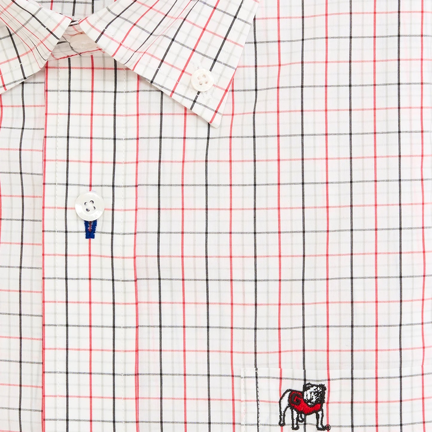 Onward Reserve UGA Standing Bulldog Tattersall Classic Fit Quad Woven Button Down -