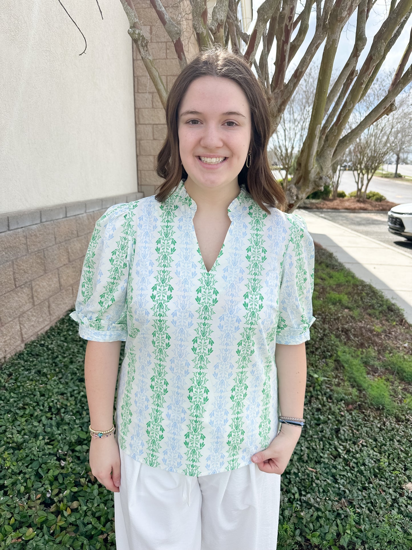 Colette Top - Heirloom Vine Green