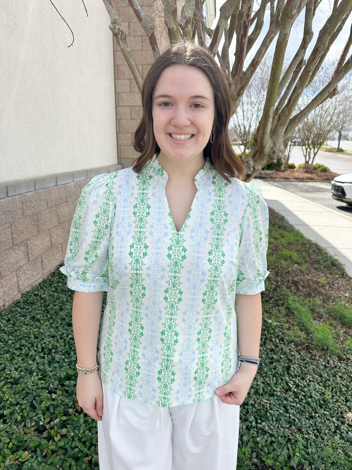 Colette Top - Heirloom Vine Green