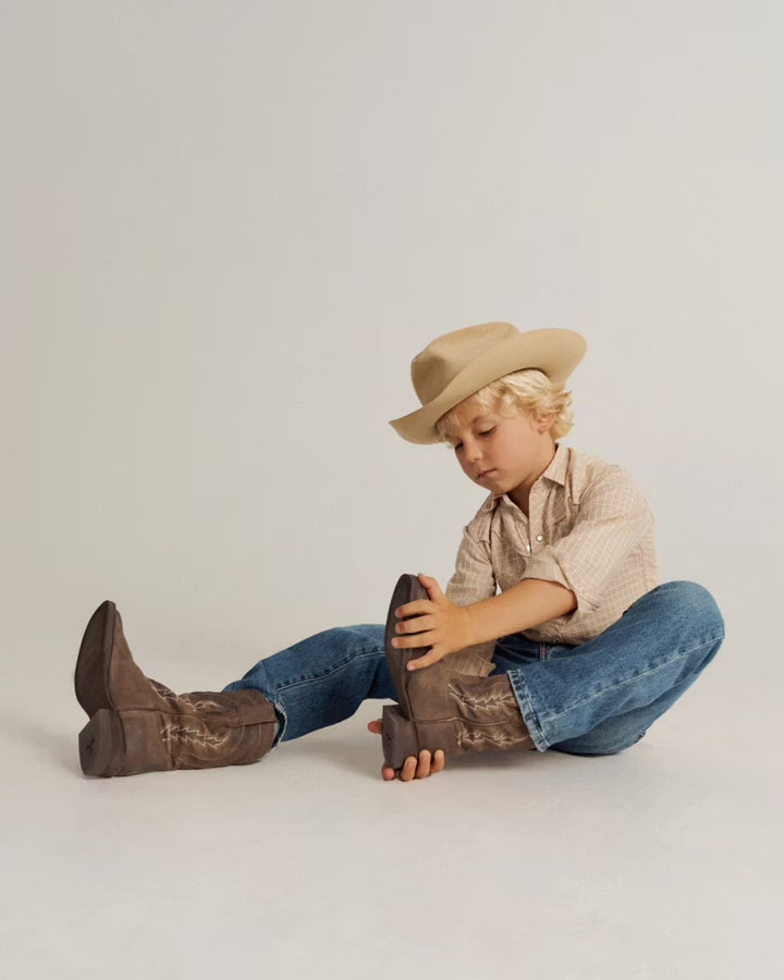 Tecovas Kid The Doc Cowboy Boot - Cafe Goat